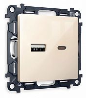 Розетка 2хUSB type A и C без рамки Ambrella Volt ALFA MA311010 в Нижнем Новгороде