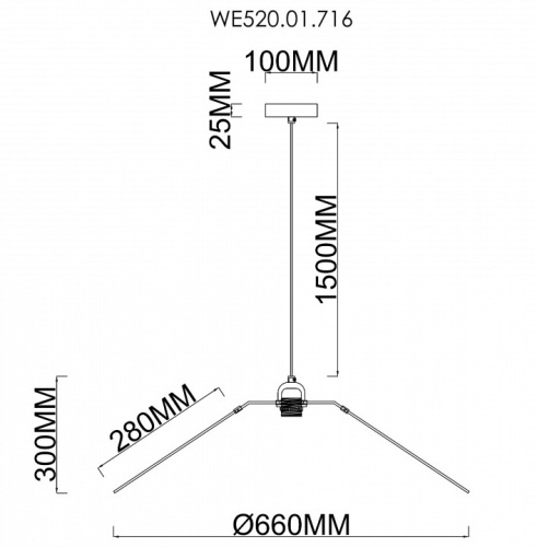 Подвесной светильник Wertmark Palma WE520.01.716 в Кораблино фото 2