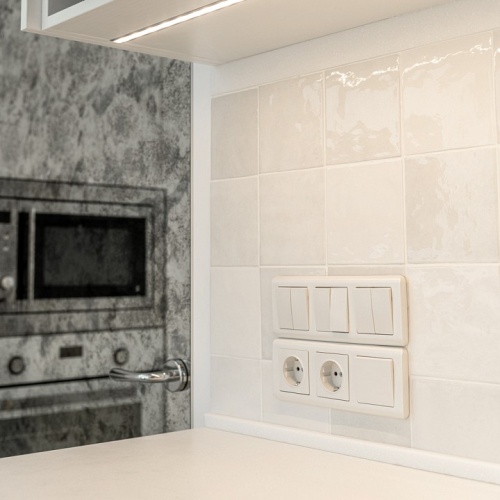 Выключатель двухклавишный без рамки Werkel перламутровый рифленый W1120013 в Нижнем Новгороде фото 3