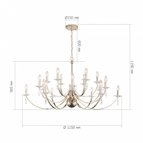 Подвесная люстра ST-Luce BRASS SL1405.203.18 в Нижнем Новгороде фото 3