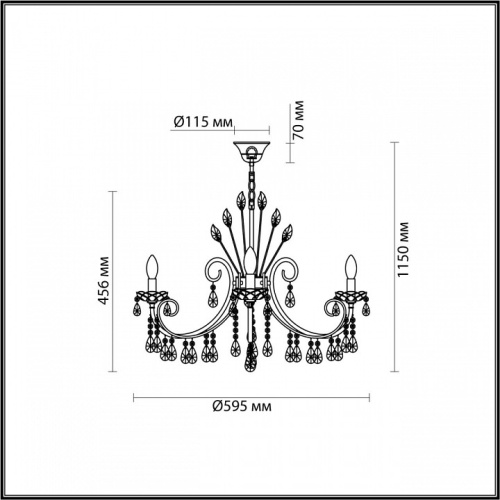 Подвесная люстра Odeon Light Versia 4977/6 в Белово фото 2