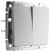 Выключатель перекрестный двухклавишный без рамки Werkel серебряный матовый W1123065 в Нижнем Новгороде