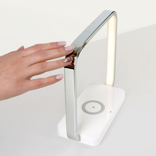 Настольная лампа офисная Eurosvet Frame 80502/1 хром в Нижнем Новгороде фото 7