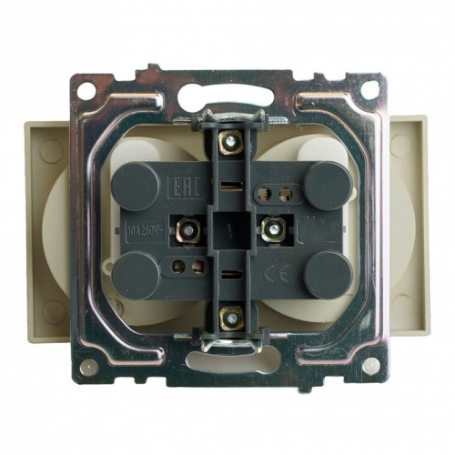 Розетка двойная без заземления и со шторкой, без рамки Stekker Катрин 49225 в Нижнем Новгороде фото 5