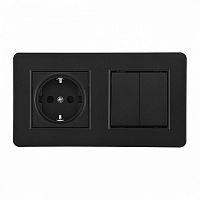 Блок с выключателями двухклавишными Arte Milano SET16-2 SET16-2-40-1-30-2 black в Нижнем Новгороде