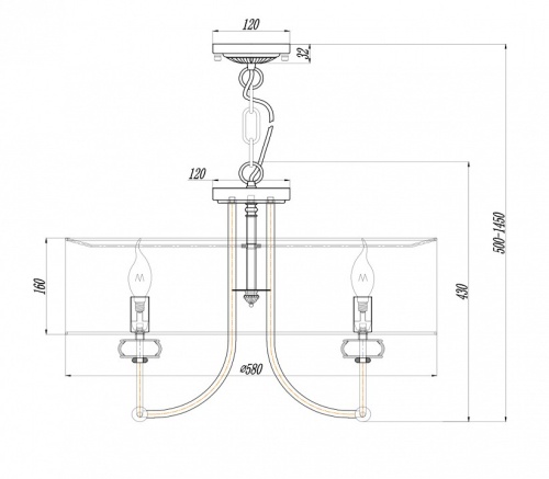 Подвесной светильник Maytoni Roma ARM006PL-06G в Карачеве фото 4