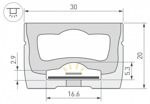 Профиль накладной гибкий Arlight WPH-FLEX 062838 в Нижнем Новгороде фото 2