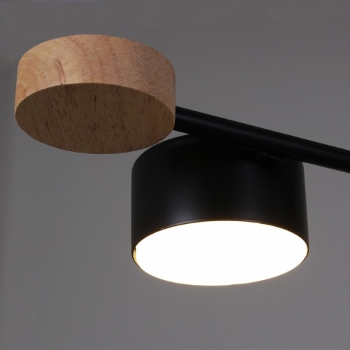 Люстра на штанге 03751 03751-0.3-08 BK+WOOD GX53 в Нижнем Новгороде фото 2