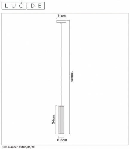 Подвесной светильник Lucide Lionel 73406/01/30 в Нижнем Новгороде фото 4