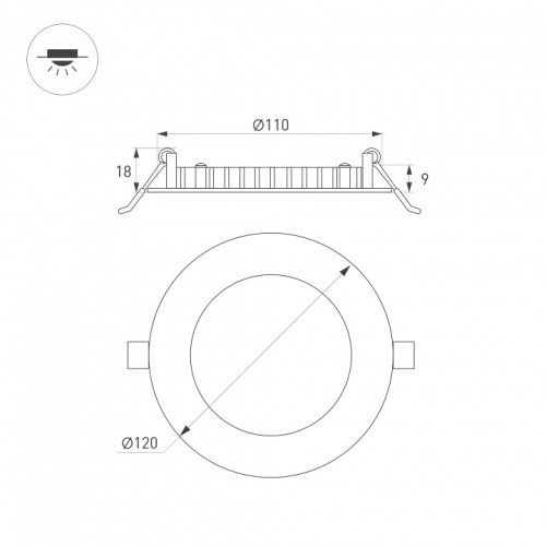 Встраиваемый светильник Arlight EDGE 041903 в Нижнем Новгороде фото 2