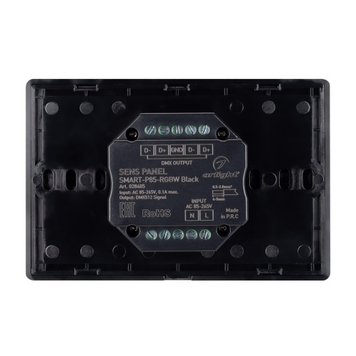 Панель Sens SMART-P85-RGBW Black (230V, 4 зоны, 2.4G) (Arlight, IP20 Пластик, 5 лет) в Мариинском Посаде фото 2