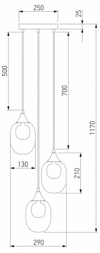 Подвесной светильник Eurosvet Spritz 70216/3 латунь в Сочи фото 4