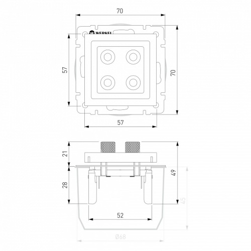 Розетка акустическая без рамки Werkel  W1185006 в Нижнем Новгороде фото 2