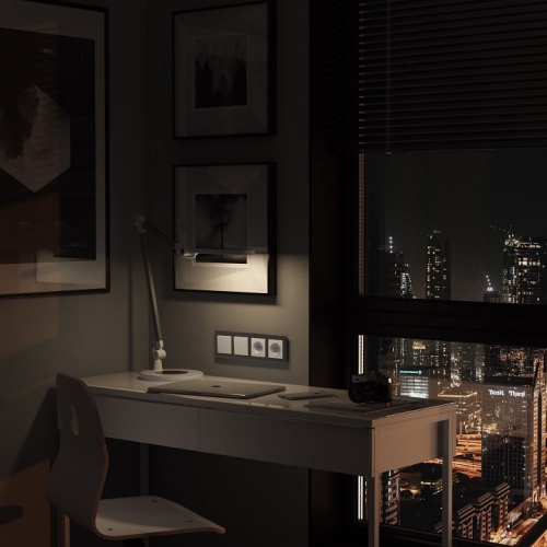 Рамка на 4 поста Werkel Acrylic (графит) W0042704 в Нижнем Новгороде фото 2