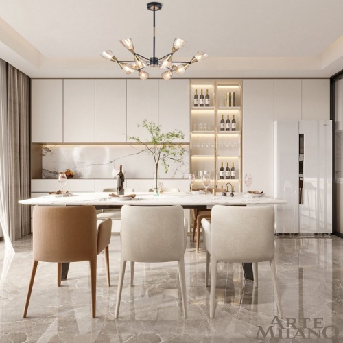 Люстра на штанге Arte Milano Neapolis-76708 276708/12 BK/GD в Нижнем Новгороде фото 4