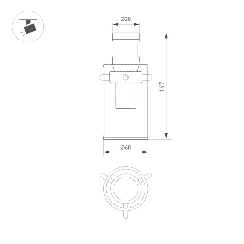 Светильник ART-APRIORI-LANTERN-C-R60-5W Warm3000 (GD, 350 deg, 48V) (Arlight, IP20 Металл, 3 года) в Качканаре фото 4