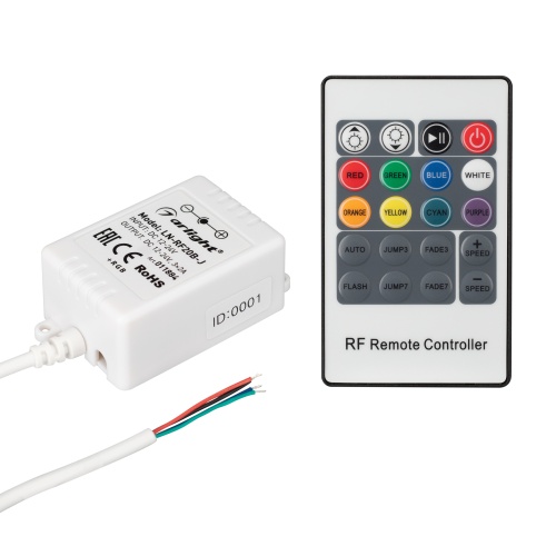 Контроллер LN-RF20B-J (12V, 72W, ПДУ 20кн) (Arlight, IP20 Пластик, 1 год) в Белом фото 2