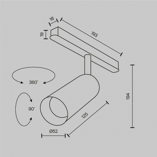 Светильник на штанге Maytoni Focus LED TR032-2-12W2.7K-M-B в Балашове фото 4