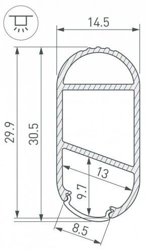 Профиль накладной Arlight WARDROBE 050153 в Нижнем Новгороде фото 3