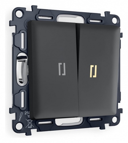 Выключатель проходной двухклавишный с подсветкой Ambrella Volt ALFA MA904030 в Нижнем Новгороде