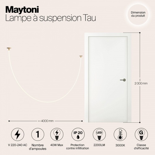 Подвесной светильник Maytoni Tau MOD146PL-L40G3K в Карачеве фото 3