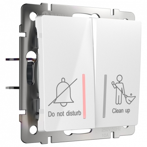 Выключатель двухклавишный без рамки Werkel белый W1120801 в Нижнем Новгороде