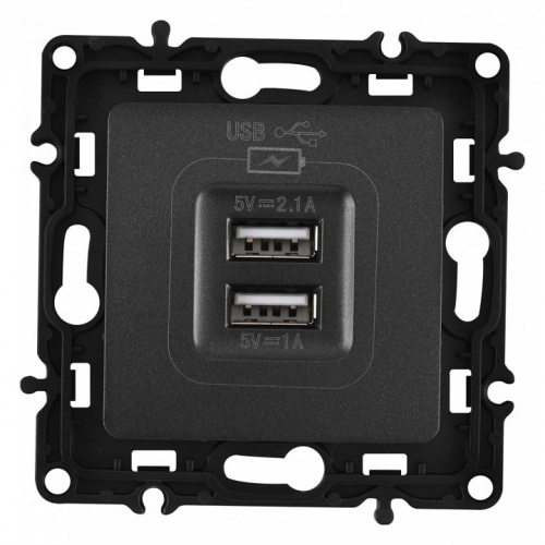 Розетка USB, без рамки Arte Milano am-217 217.46-1.black в Нижнем Новгороде