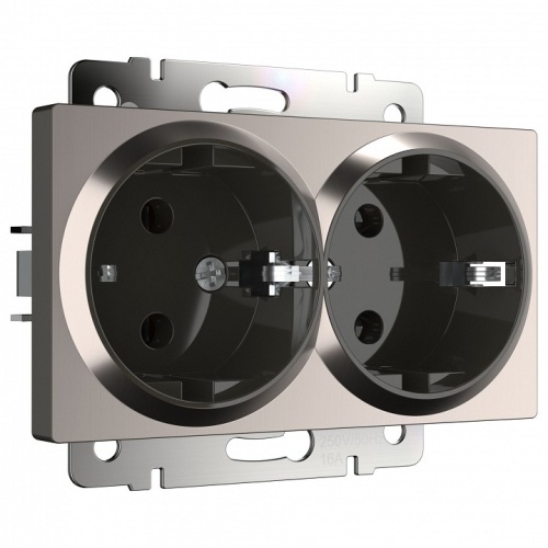 Розетка двойная с заземлением, без рамки Werkel W117 4 W1172002 в Нижнем Новгороде