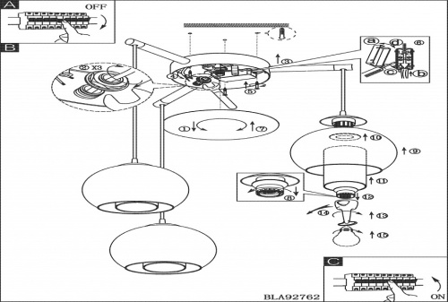 Подвесной светильник Eglo Bolsano 92762 в Нижнем Новгороде фото 2