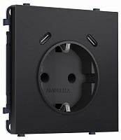Розетка с заземлением и со шторкой и 2хUSB C, без рамки Ambrella Volt MS MS810510 в Нижнем Новгороде