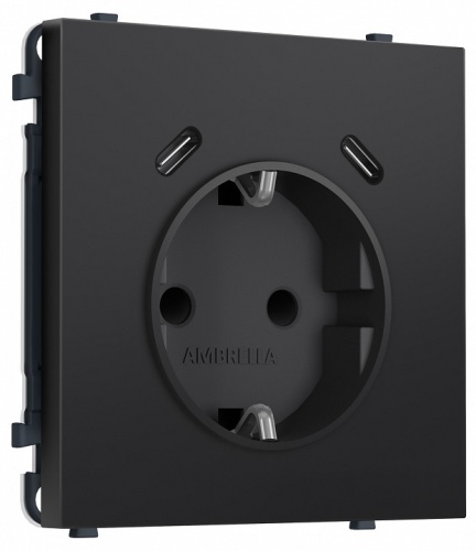 Розетка с заземлением и со шторкой и 2хUSB C, без рамки Ambrella Volt MS MS810510 в Нижнем Новгороде