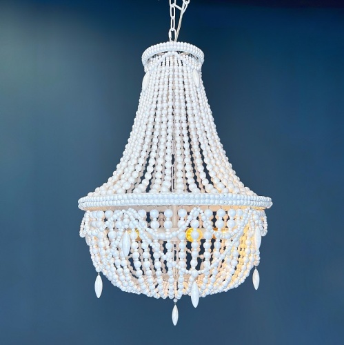 Подвесная люстра Imperiumloft Rh Anselme White Wood Large Chandelier 40.1934-0 в Нижнем Новгороде фото 8
