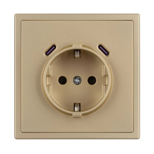 Розетка с заземлением и со шторкой и 2хUSB C, без рамки Arlight NOBE 061815(1) в Нижнем Новгороде фото 2