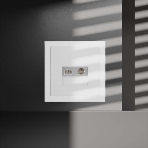 ТВ-розетка и розетка Ethernet RJ-45 без рамки Voltum S70 VLS060702 в Нижнем Новгороде фото 3