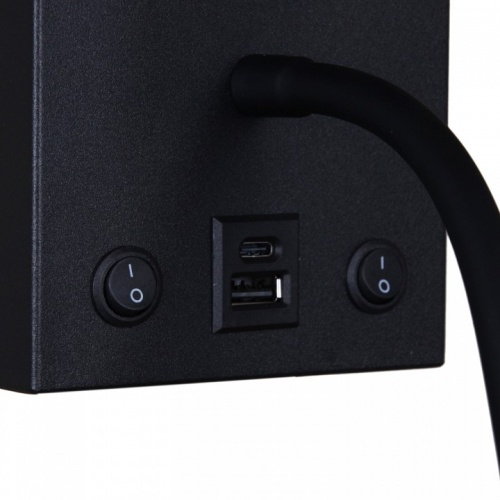 Бра с подсветкой 86210-9.2-001KT LED3W+E14 BK в Нижнем Новгороде фото 6