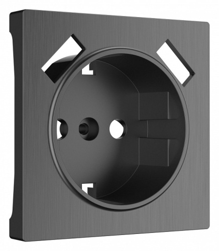 Накладка для розетки с заземлением и 2хUSB Werkel графит рифленый W1179504 в Нижнем Новгороде