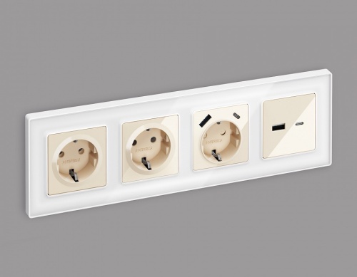 Накладка для розетки type A и C Ambrella Volt ALFA AP3110 в Нижнем Новгороде фото 2