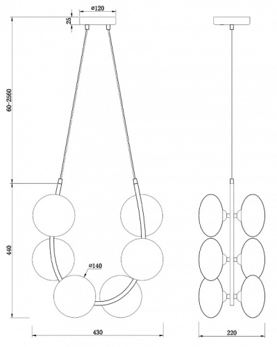 Подвесной светильник Freya Perlina FR4005PL-06B2 в Нижнем Новгороде фото 3