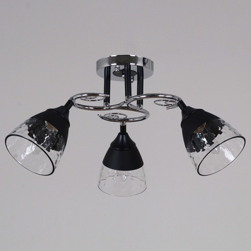 Люстра на штанге 70139-3.3-03 CR+BK в Нижнем Новгороде