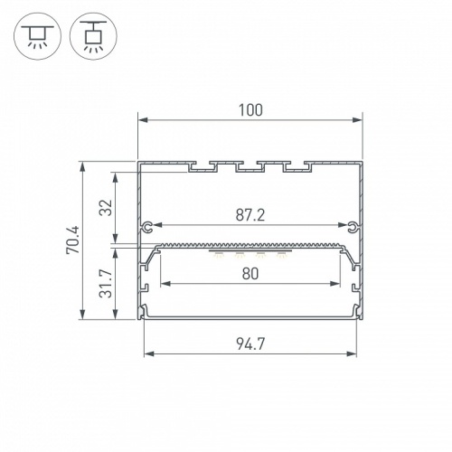 Профиль накладной Arlight POWER 056214 в Нижнем Новгороде фото 2