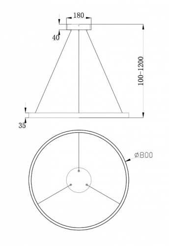 Подвесной светильник Maytoni Rim MOD058PL-L42W4K в Яранске фото 2