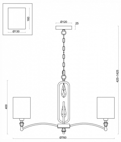 Подвесная люстра Freya Riverside FR1007PL-07BS в Изобильном фото 3