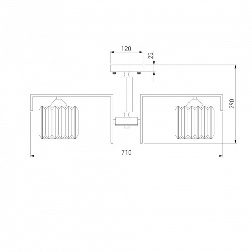 Люстра на штанге Eurosvet April 10126/5 золото/прозрачный хрусталь Strotskis Smart в Нижнем Новгороде фото 4
