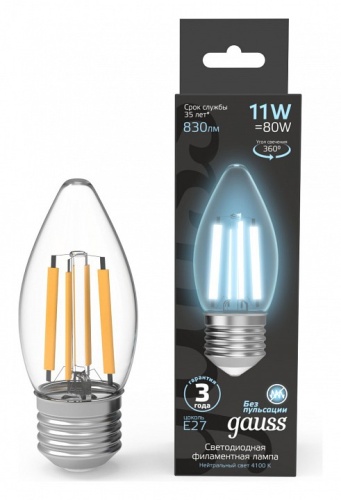 Лампа светодиодная Gauss Filament E27 7Вт 4100K 103802207 в Нижнем Новгороде фото 5
