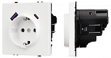 Розетка с заземлением и со шторкой и 2хUSB type A и C, без рамки Arlight NOBE 054284(1) в Нижнем Новгороде