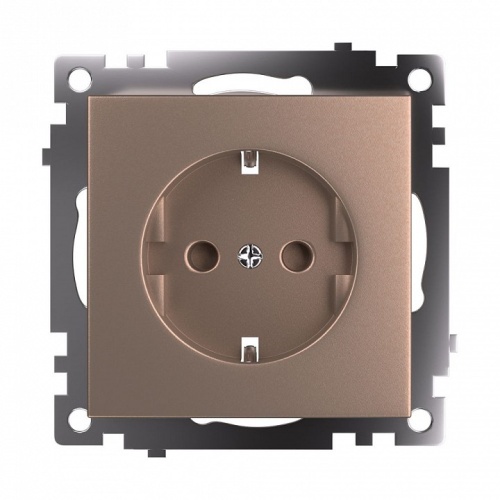 Розетка с заземлением и со шторкой, без рамки Stekker Катрин 39596 в Нижнем Новгороде фото 6