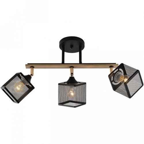 Светильник на штанге 01591-3.3-03B BK+FGD+WOOD в Нижнем Новгороде фото 4