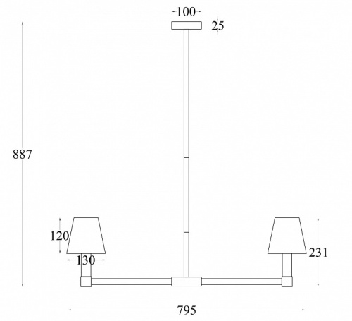 Люстра на штанге Maytoni Tet-a-tet MOD104PL-07B в Бородино фото 3