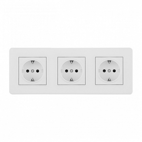 Розетка с заземлением и со шторкой Arte Milano SET16-3 SET16-3-40-1x3 white в Нижнем Новгороде