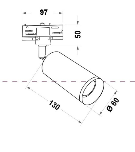 Светильник на штанге Maytoni Focus TR028-3-GU10-MG в Сельцо фото 2